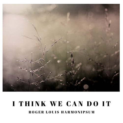 I Think We Can Do It album cover